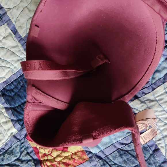 NEW Body by Victoria 38DD Strapless Removable Strap Underwire Bra, Kir/Burgundy - Picture 4 of 7